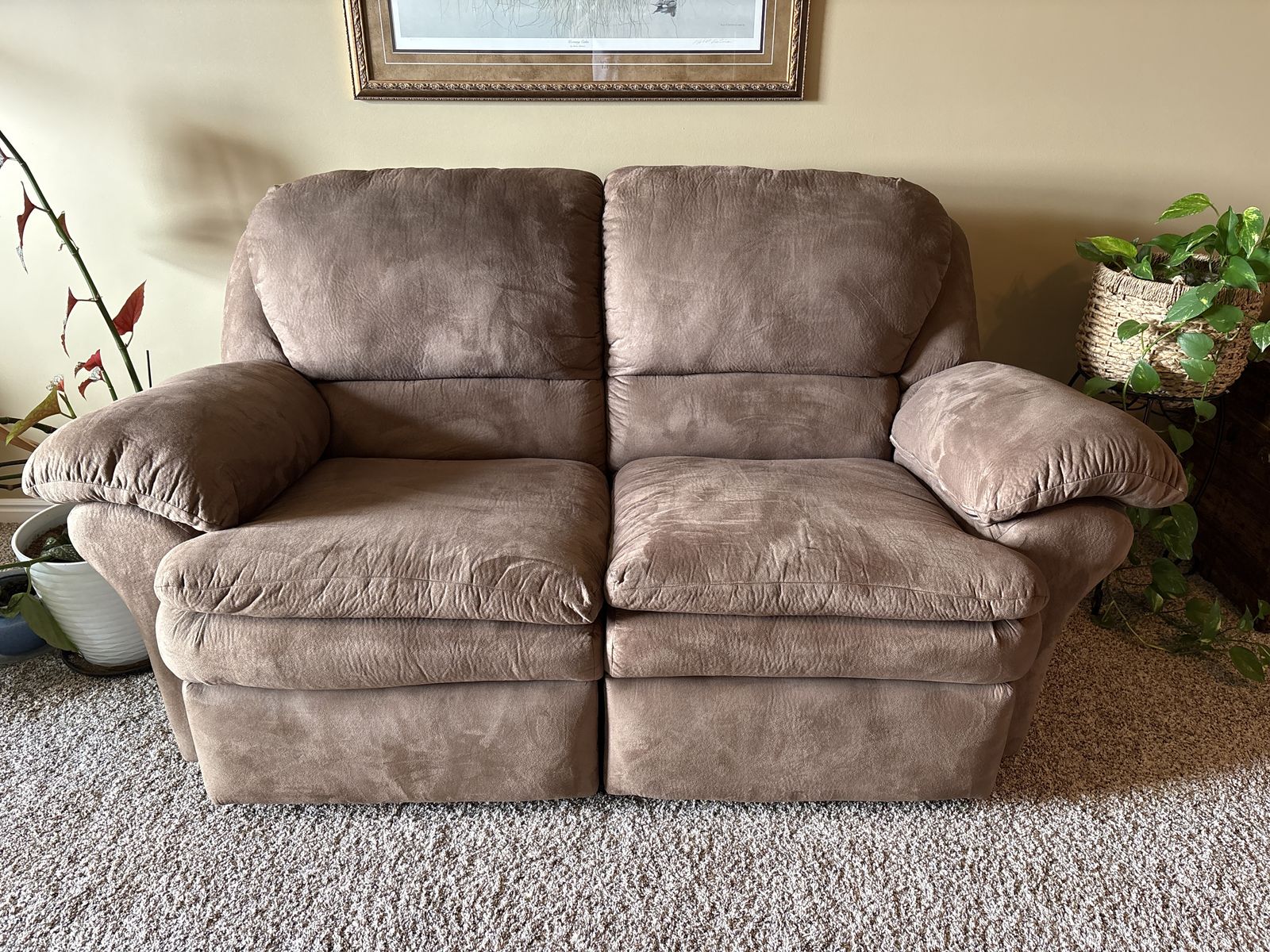 Brown Reclining Loveseat