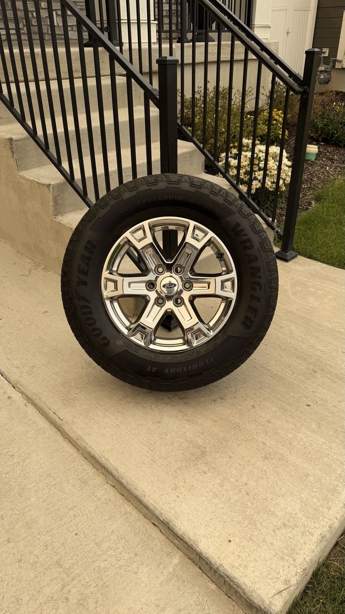 Ford F150 Rims and Tires 275/65R18 Goodyear Wrangler