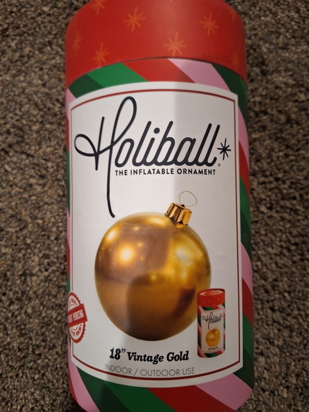 Holiball the inflatable ornament 18 inch gold