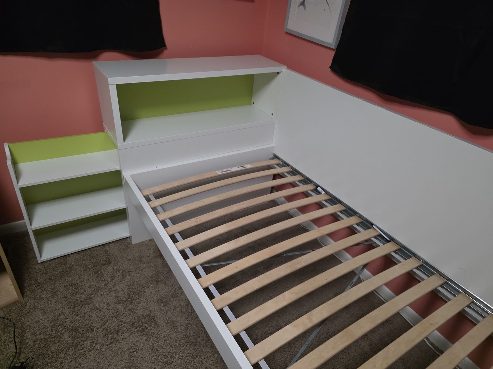 Kids IKEA STUVA Twin Storage Bed w/ Shelves – Excellent Condition
