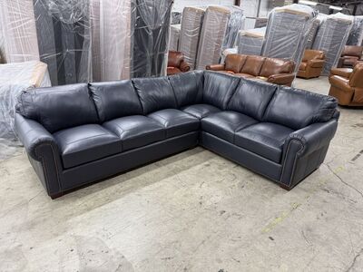 Leather sectional
