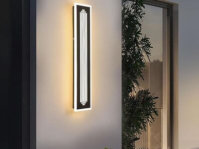 3 Pack - Black LED Outdoor Wall Sconce 24W LED IP65 Light Fixture - 19.5" x 5"
