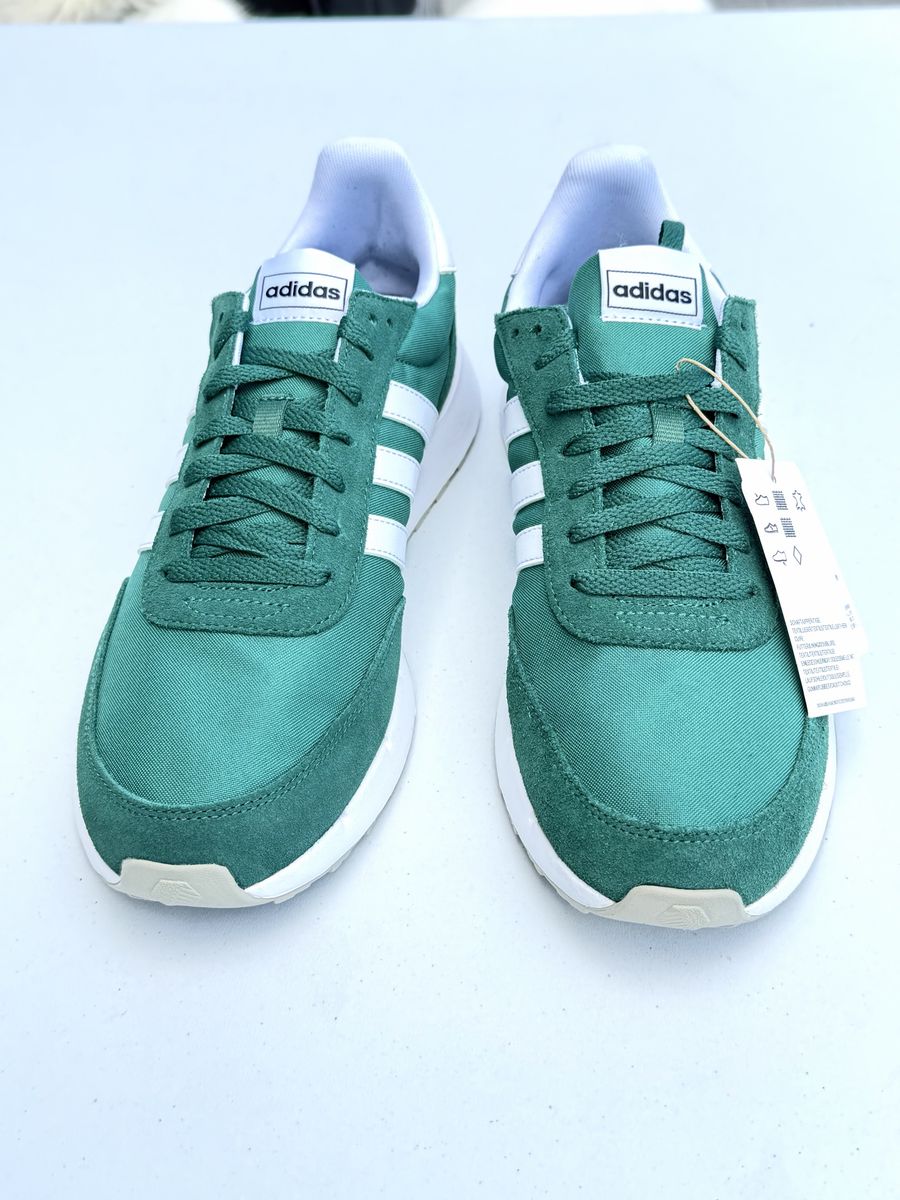 Adidas Run 60s 2.0 Men’s Size 11.5 Green White H00354 Brand New