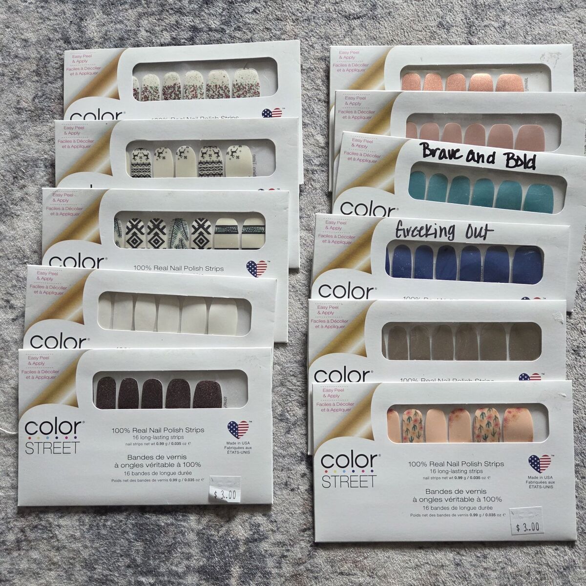 11 Sets Color Street Nail Polish Strips