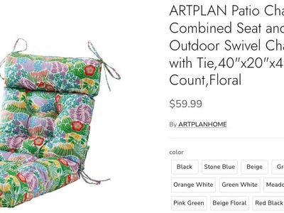 NEW--OUTDOOR CHAIR CUSHIONS