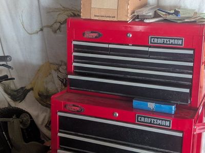 Craftsman Red Ball Bearing 5-Drawer Tool Chest with Assorted Tools - Sockets, Wrenches, Drills & More