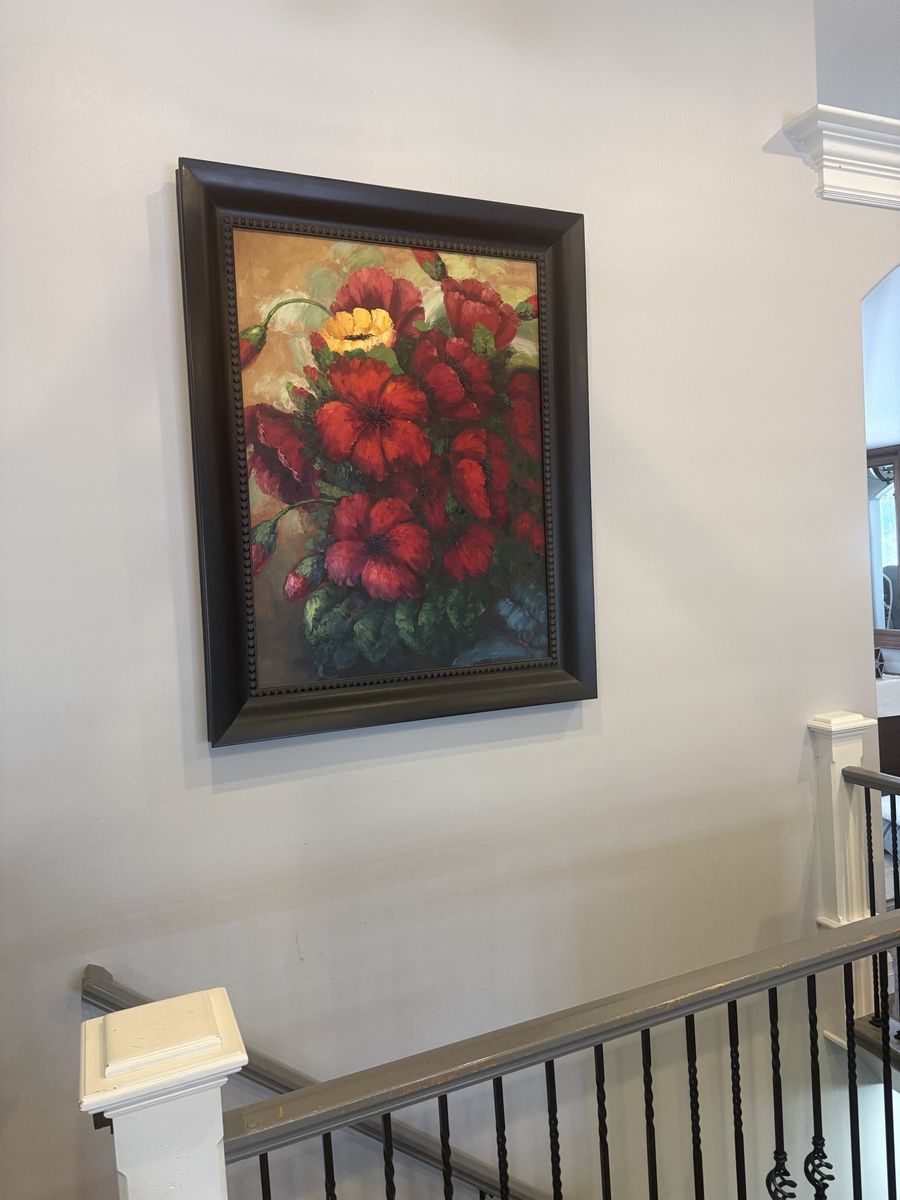 Large Framed Floral Wall Art