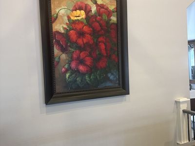 Large Framed Floral Wall Art