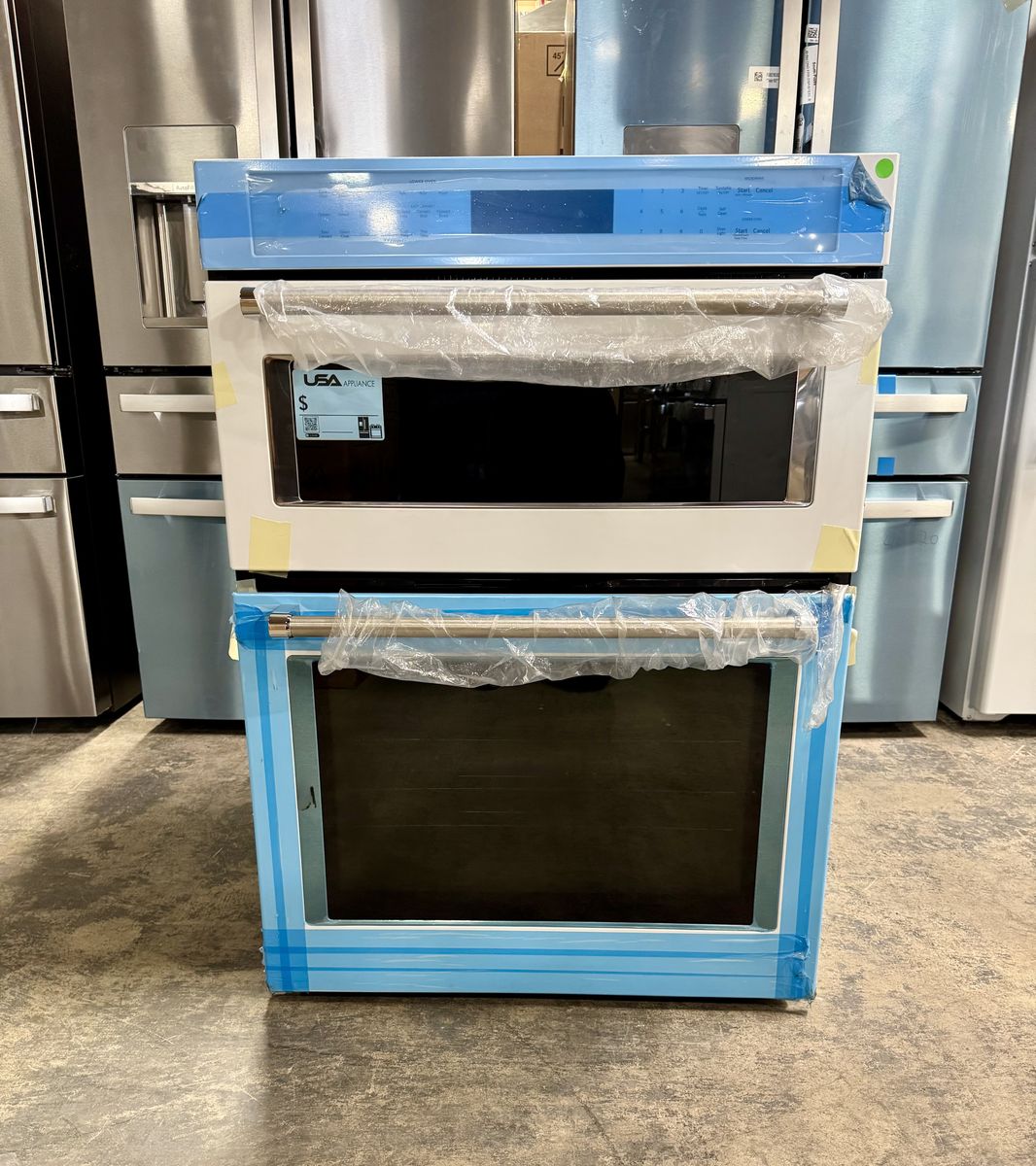 KITCHENAID DOUBLE ELECTRIC WALL OVEN AND MICROWAVE