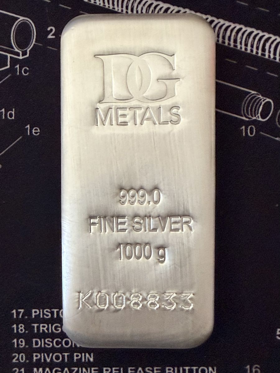 DG Metals KILO Silver bar (1000 grams)