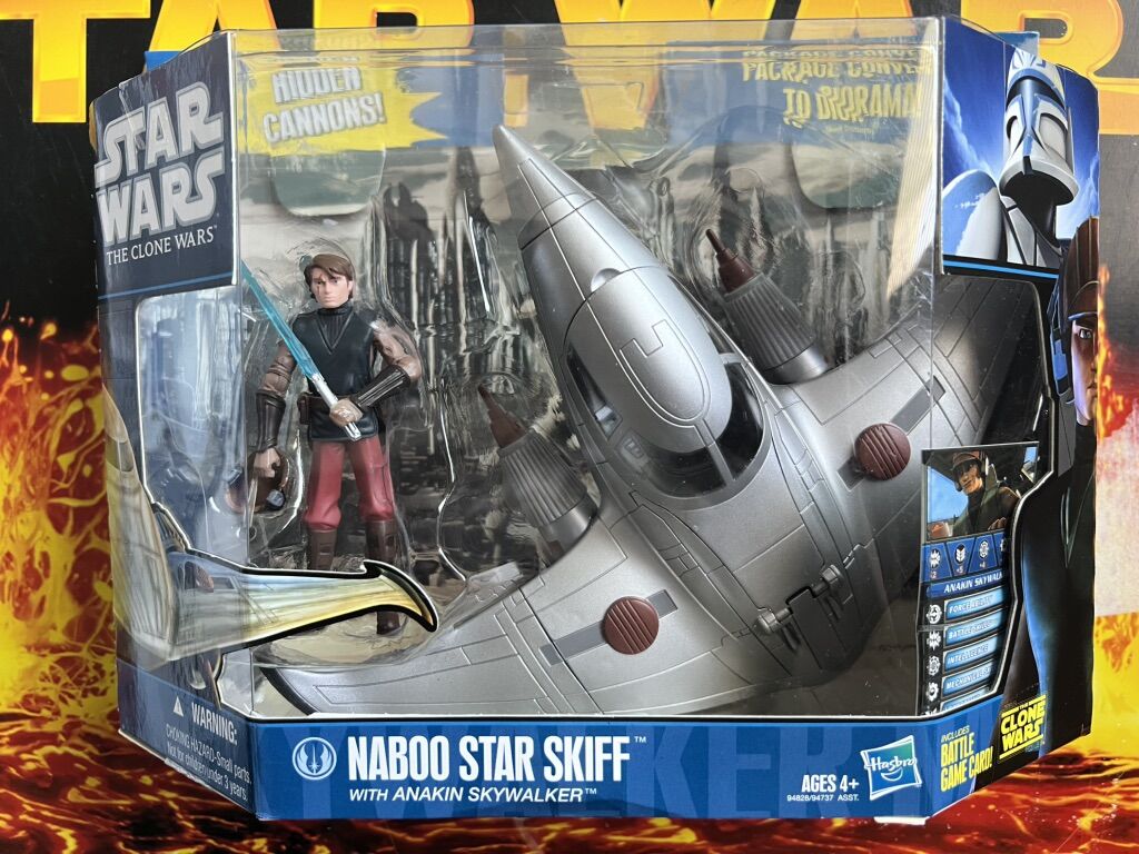 Star Wars Clone Wars Naboo Star Skiff with Anakin