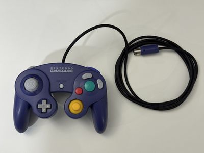 Nintendo Gamecube Controller / Purple Color / Cleaned & Tested