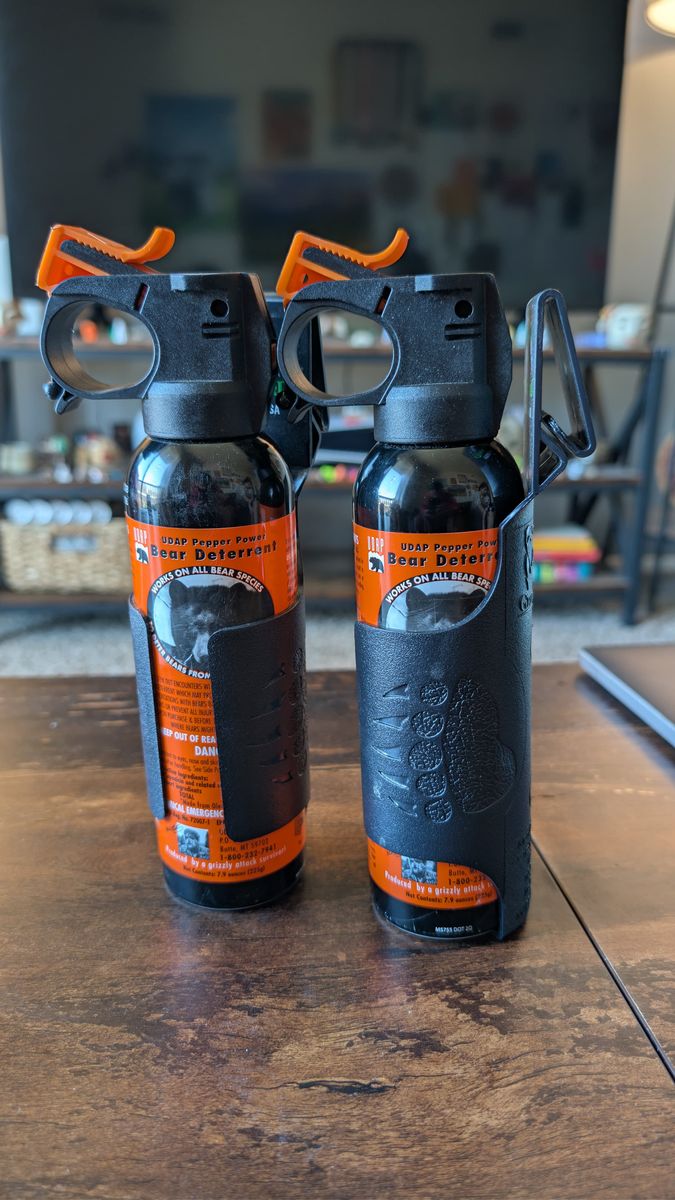 New UDAP 7.9oz SOG2 Bear Spray 2-Pack with Griz Guard Holsters Max Strength Self Defense