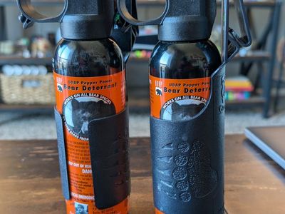 New UDAP 7.9oz SOG2 Bear Spray 2-Pack with Griz Guard Holsters Max Strength Self Defense