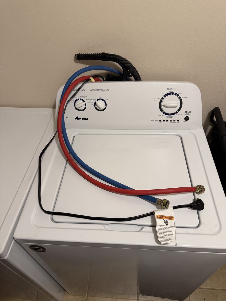 Working Electric Amana Washer + Dryer Set