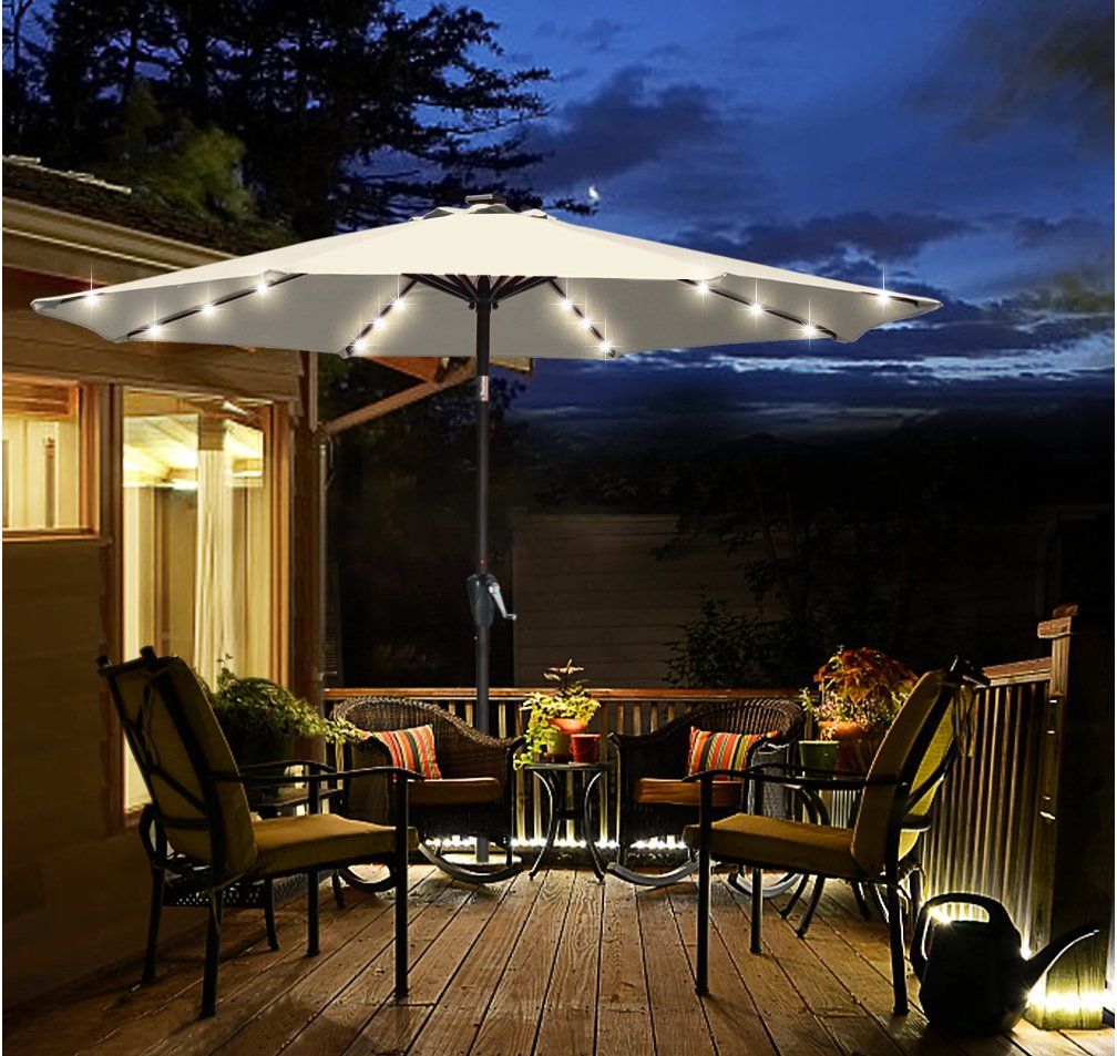 New 11ft Solar Patio Umbrella