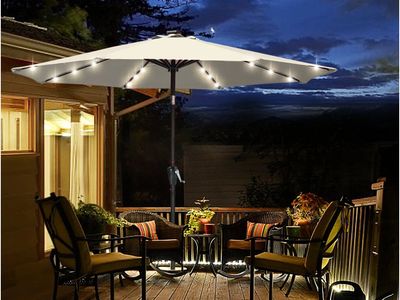 New 11ft Solar Patio Umbrella