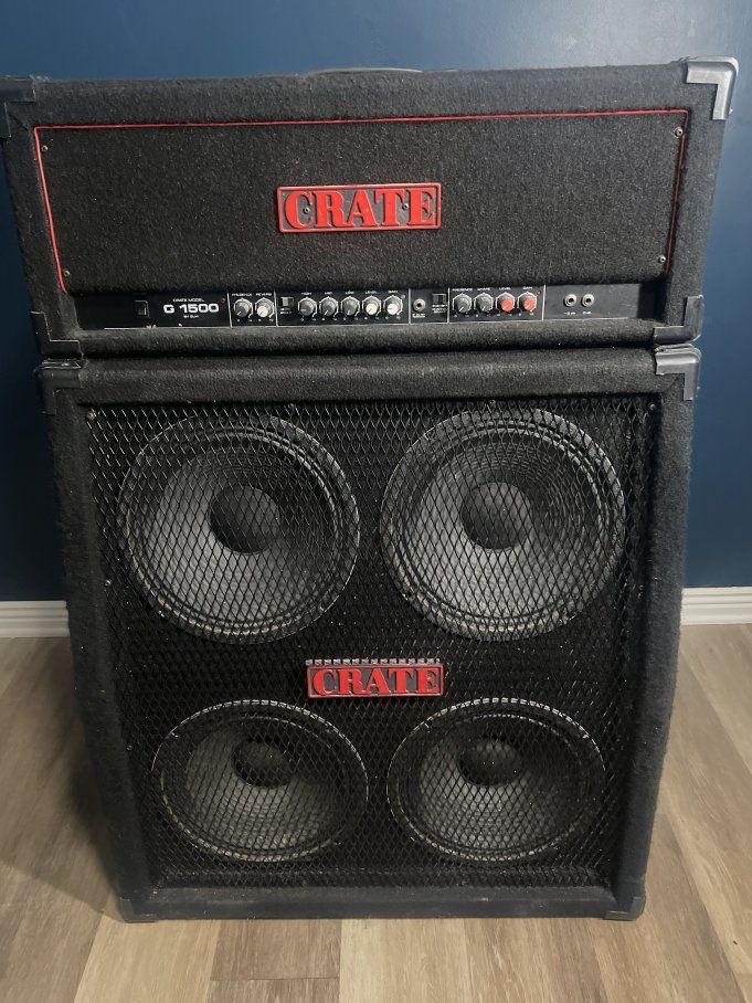 Crate 412S  and Crate G 1500 Head and Cab Amp Set!