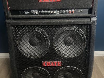 Crate 412S and Crate G 1500 Head and Cab Amp Set!