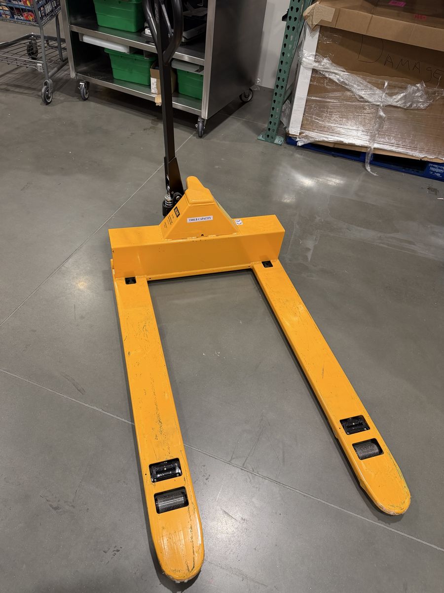 Uline H-1781 Low Profile 4 Way Pallet Truck - 3,300 lbs Load Capacity 3 available