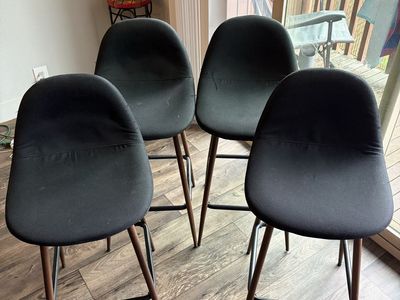 Set of four bar stools