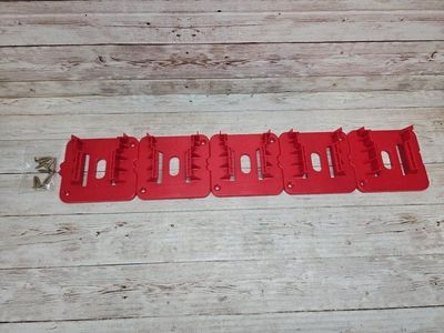 Milwaukee M18 Battery Holders - Red Plastic Wall/Under Shelf Mounts (5 Pack, MI-18V)