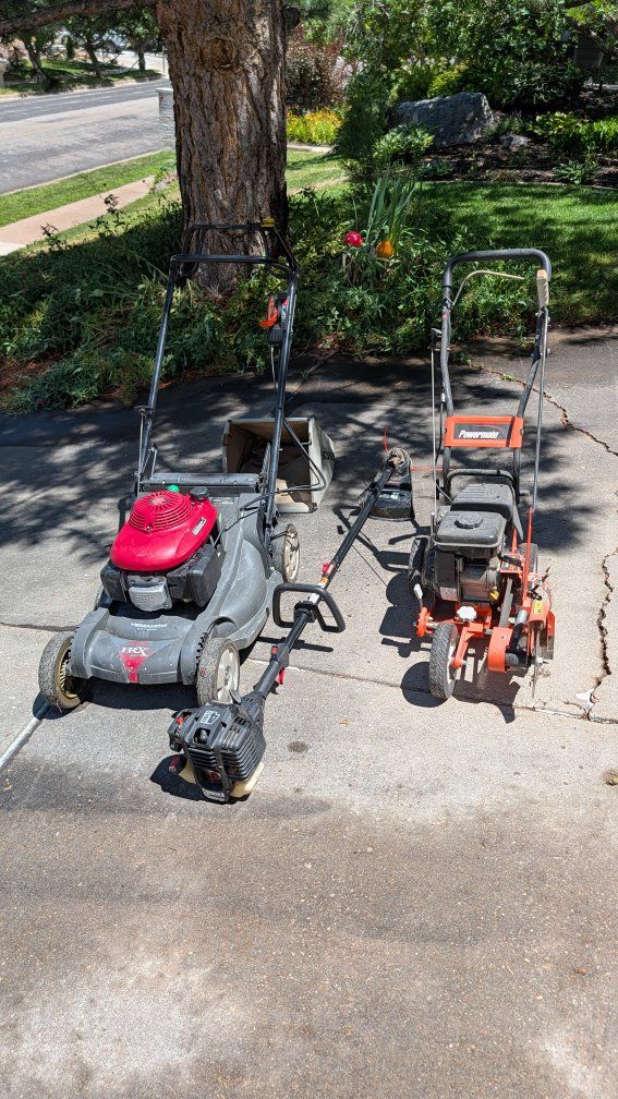 BUNDLE Lawn Equipment - (A) Honda HRX 217 Mower - (B) Powermate Lawn Edger - (C) Craftsman 4-Cycle Trimmer