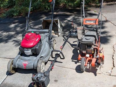 BUNDLE Lawn Equipment - (A) Honda HRX 217 Mower - (B) Powermate Lawn Edger - (C) Craftsman 4-Cycle Trimmer