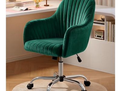 WARMIEHOMY GREEN VELVET "OFFICE" CHAIR home furnit