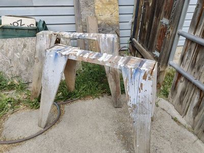 2 Wood Saw Horses