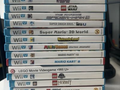 Nintendo Wii U Game Lot (19 Games) - Mario Kart 8, Smash Bros, Yoshi's Woolly World, LEGO & More