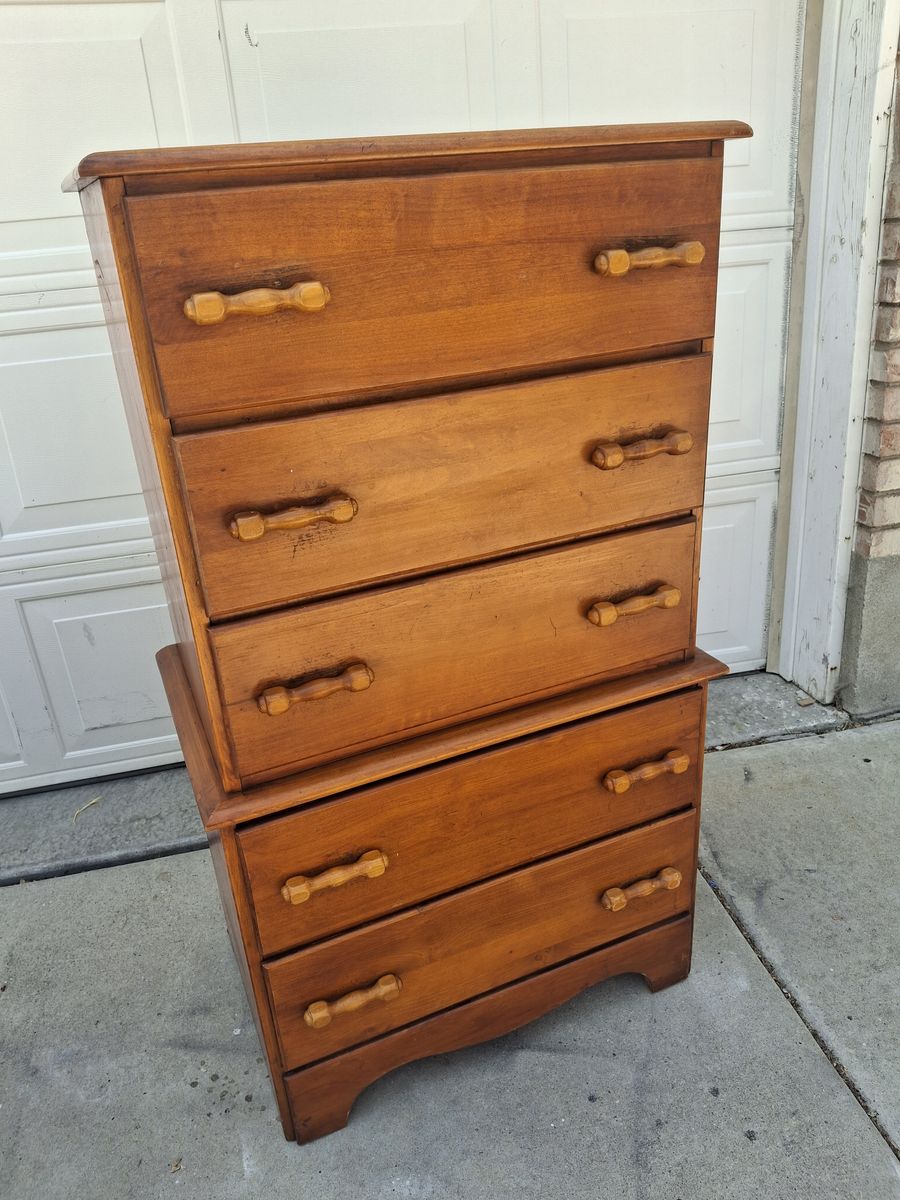 real wood 5 drawers dresser/wood knob