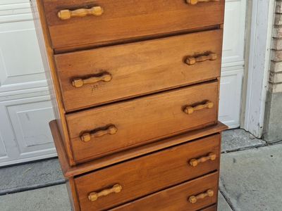 real wood 5 drawers dresser/wood knob