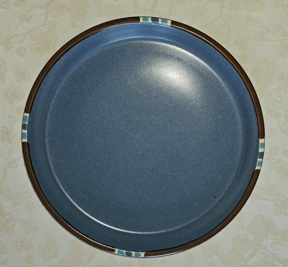 Set of 10 /10.5" Ceramic Dinner Plates Dansk Blue Mesa Sky