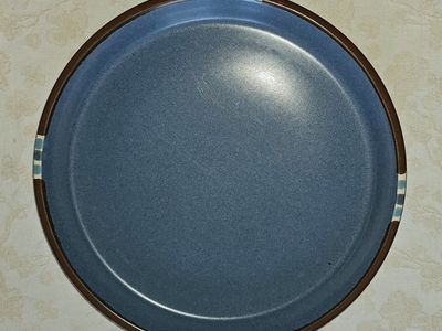 Set of 10 /10.5" Ceramic Dinner Plates Dansk Blue Mesa Sky