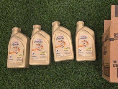 Castrol Power 1 Motorcycle Oil SAE 5W-40 4T Full Synthetic 6 x 1 Quart Bottles