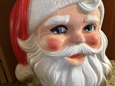 Large vintage Santa Claus foam wall hanging