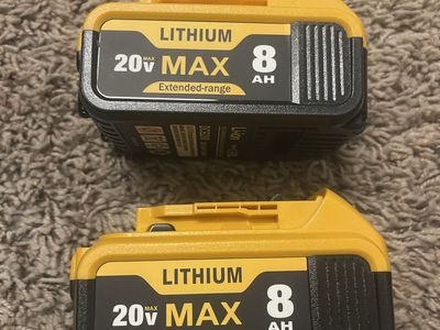 DEWALT 20V MAX 8Ah Lithium-Ion Extended-Range Battery Pack (2-Pack)