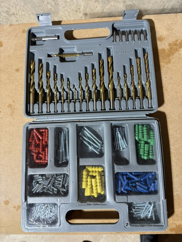 Drill Bit & Screw Assortment Kit – Bits, Screws & Anchors
