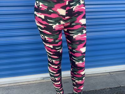 New Multicolors Camo Leggings - One Size Cotton Spandex Blend