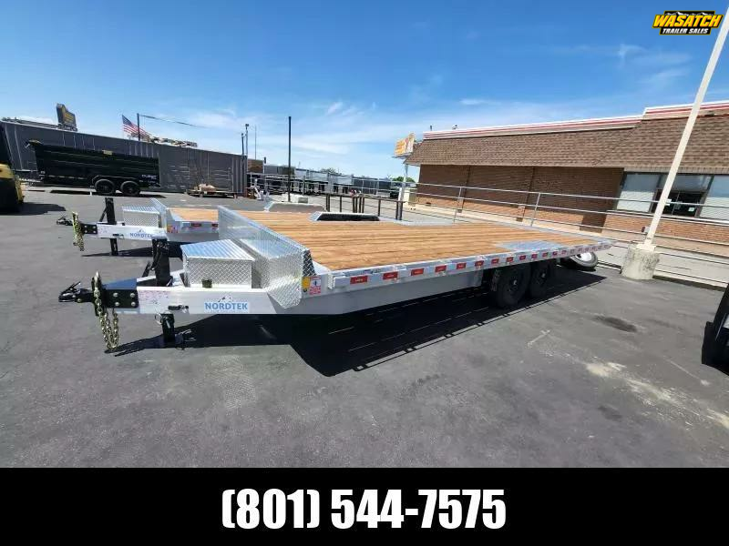 2026 Nordtek Trailers 22' DOT HD Deckover 14K Aluminum Tilt Equipment Trailer