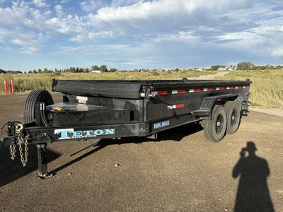 2025 Teton Dump Trailer 16ft Ramps PJ Hydraulic