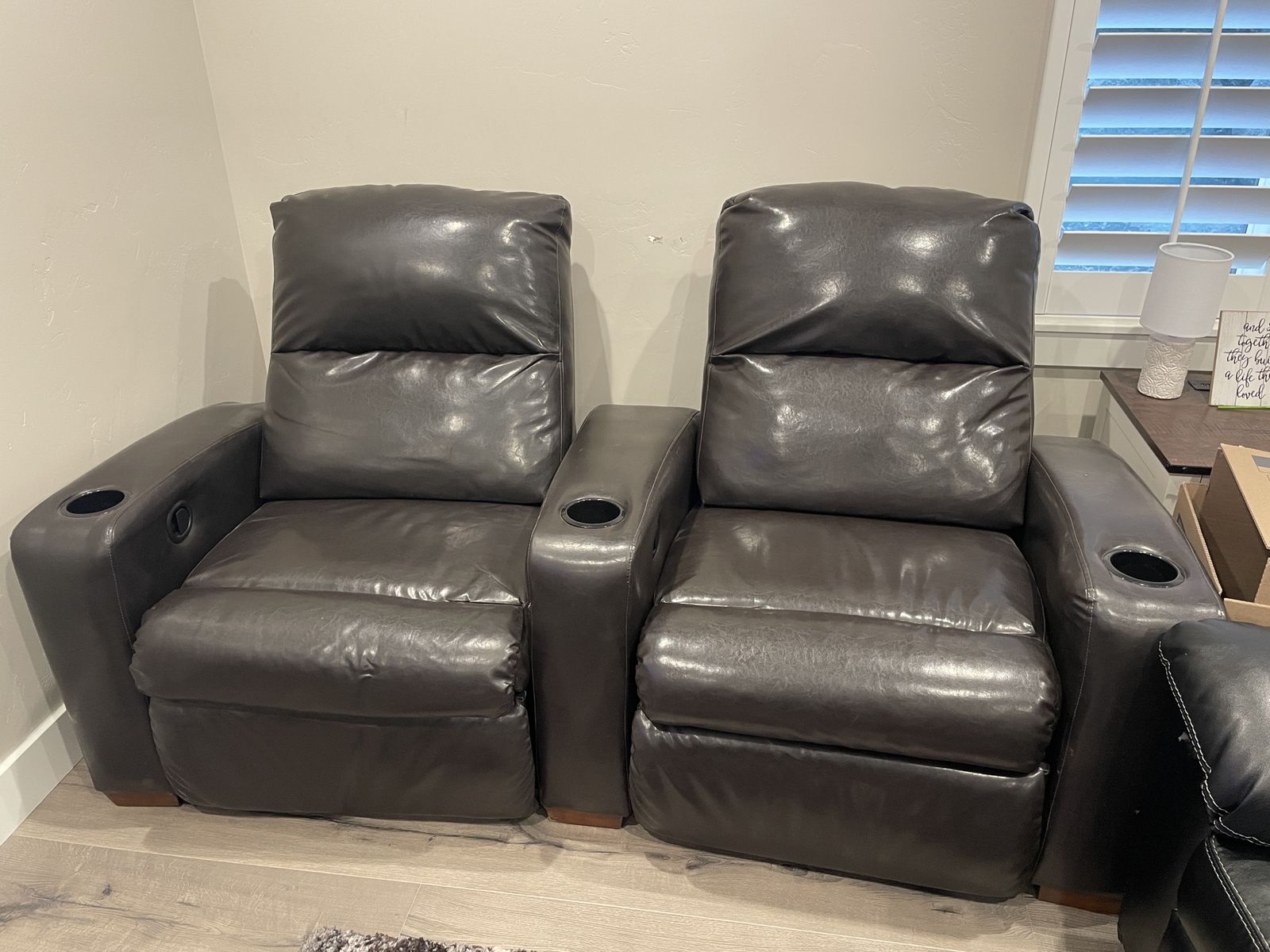 Two Theater Recliner Chairs – $100