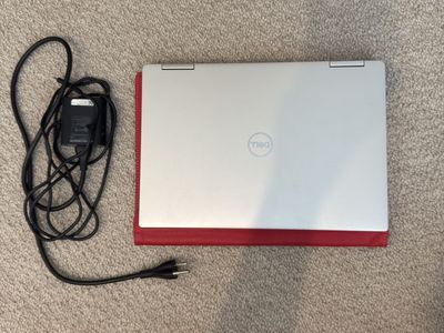 Dell XPS 13 2-in-1 Laptop with Power Adapter and Red Folio Case