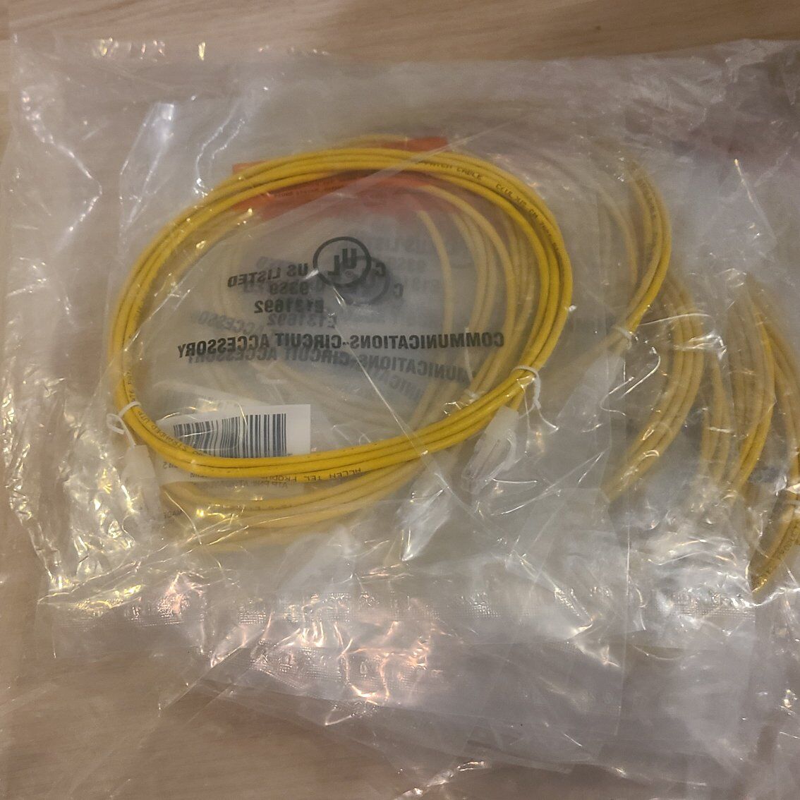 7' yellow cat6 slim patch cords 25 count