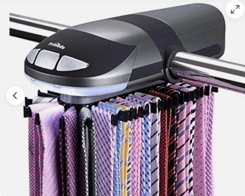 Primode Electronic Motorized Rotating Tie Rack with LED Light