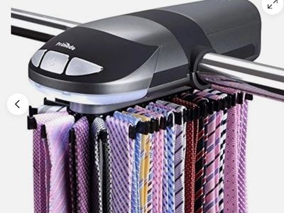 Primode Electronic Motorized Rotating Tie Rack with LED Light