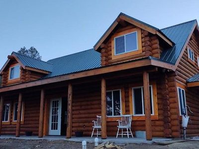 LOG CABIN HOME shell kit logs 1960 sq ft with dormers