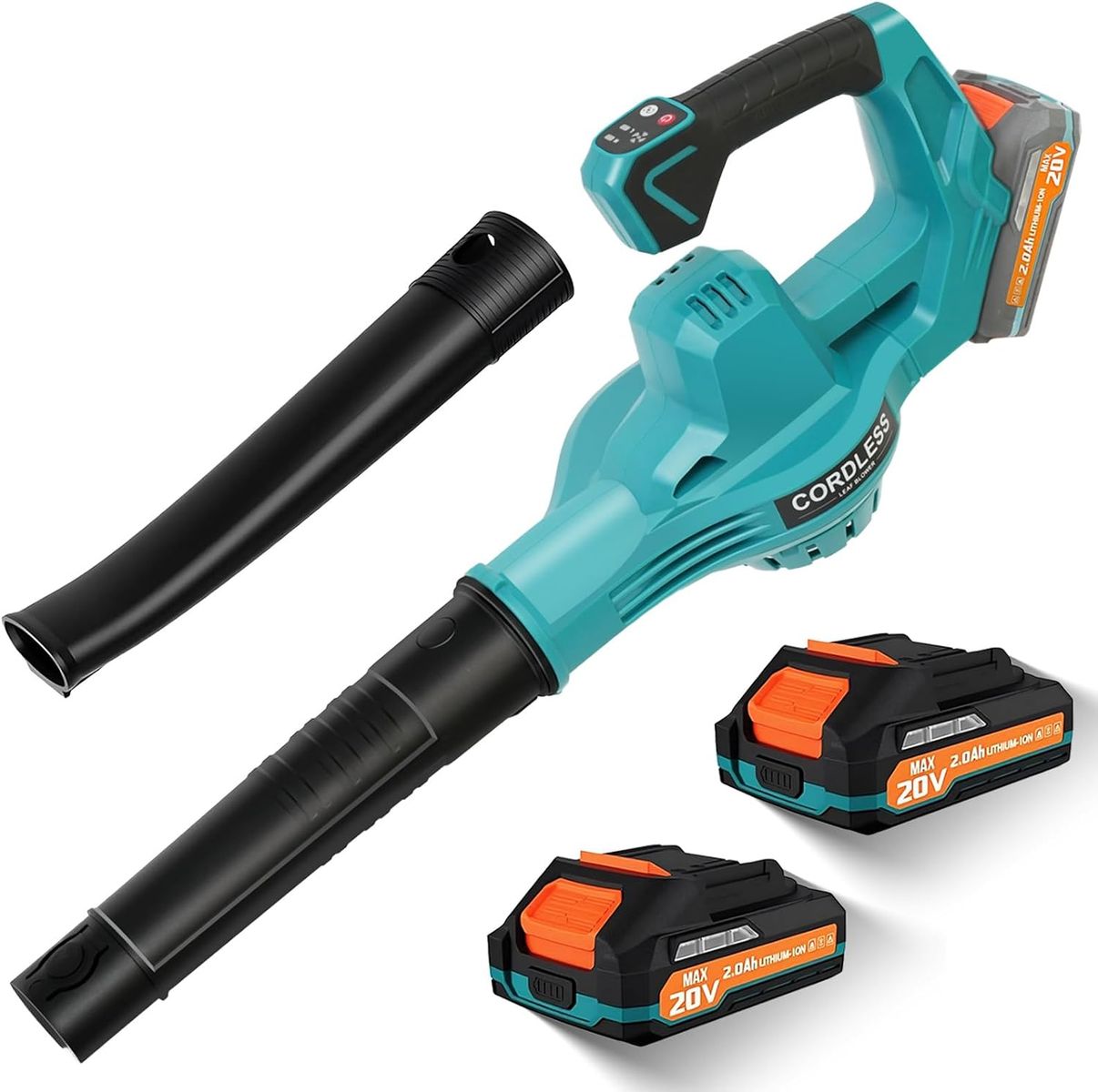 NEW 20V Leaf Blower Cordless, Electric Leaf Blowers with 2X 2.0Ah Battery and Charger, 480 CFM 160 MPH Battery