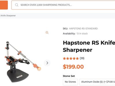 Hapstone fixed angle knife sharpener with upgrades adjuster